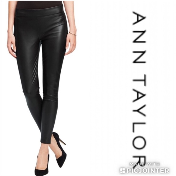 ann taylor faux leather pants